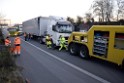 VU LKW A 4 Rich Aachen hinter Rodenkirchener Bruecke P31